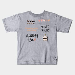 Fall/Autumn Themed Sticker Pack Kids T-Shirt